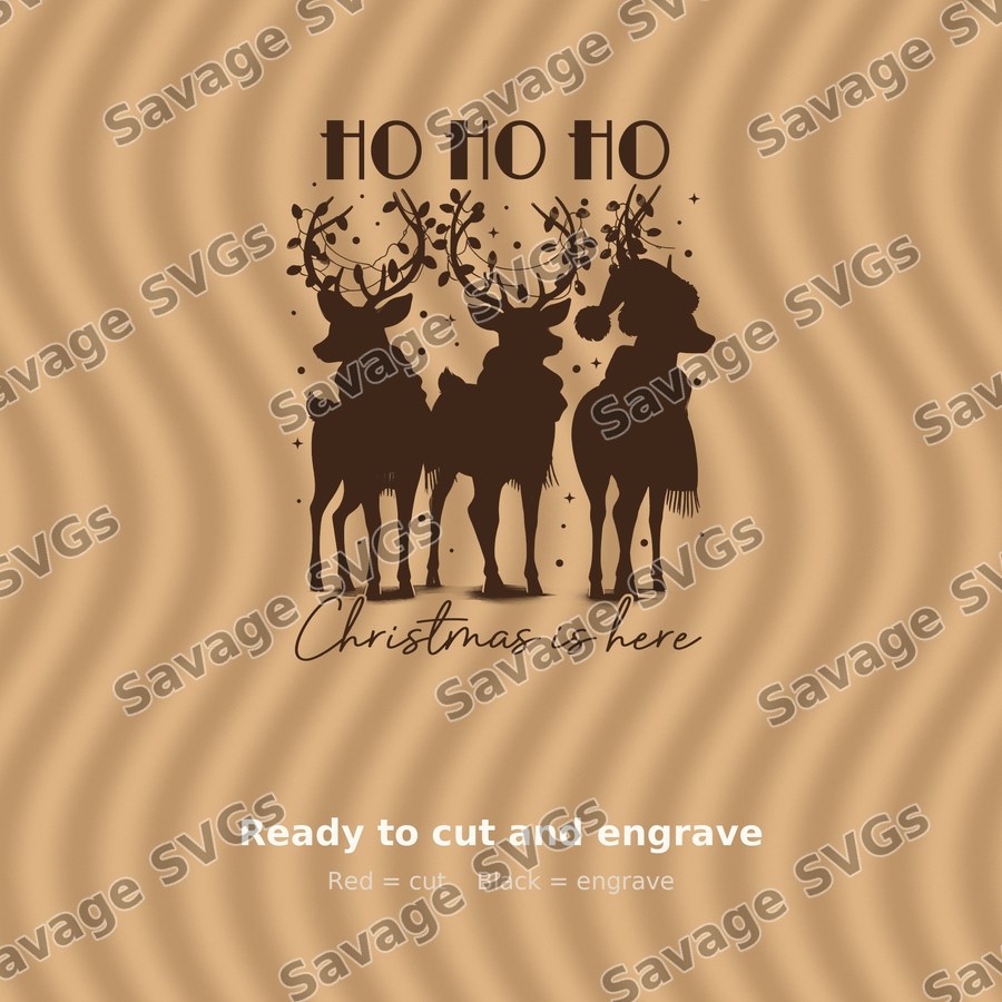 Ho Ho Ho Christmas Deer