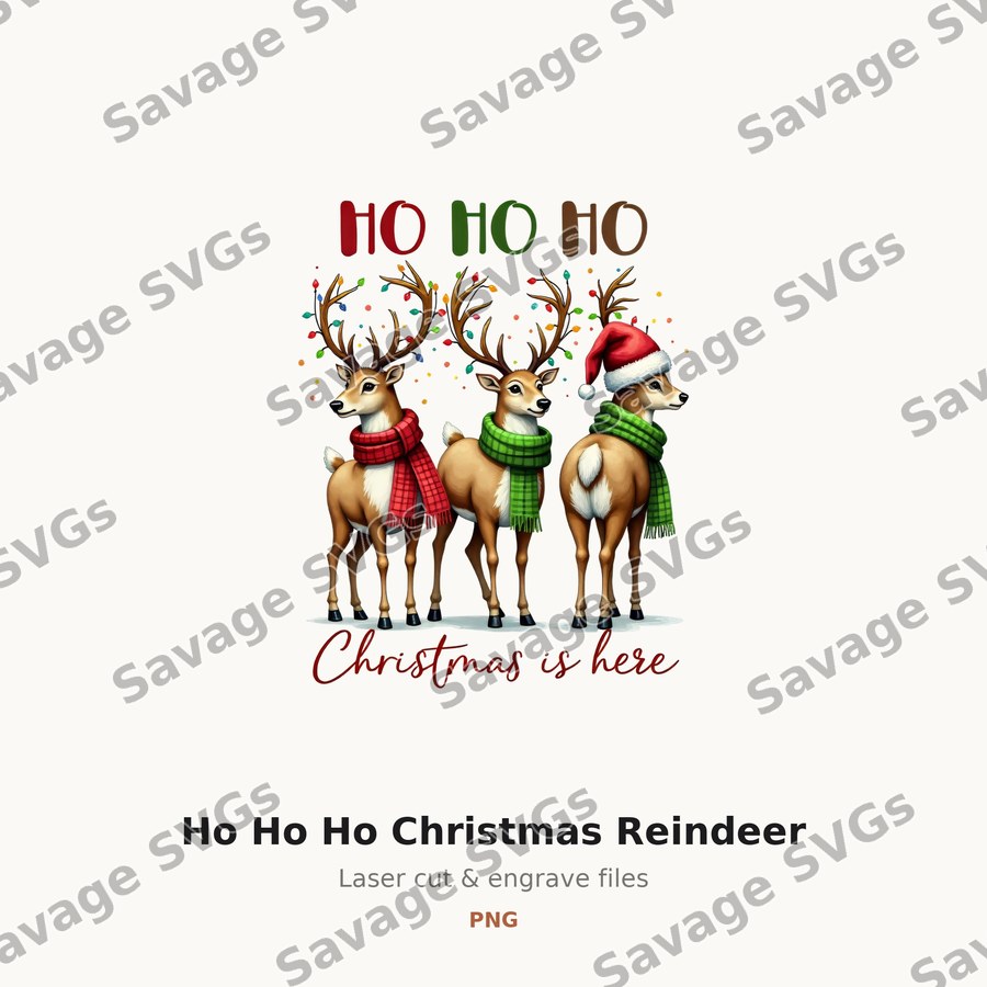 Ho Ho Ho Christmas Reindeer