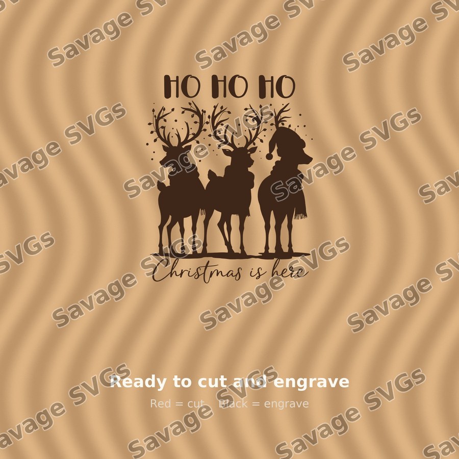 Ho Ho Ho Christmas Reindeer