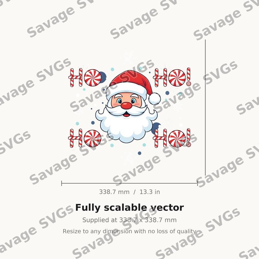 Ho Ho Ho Santa Face