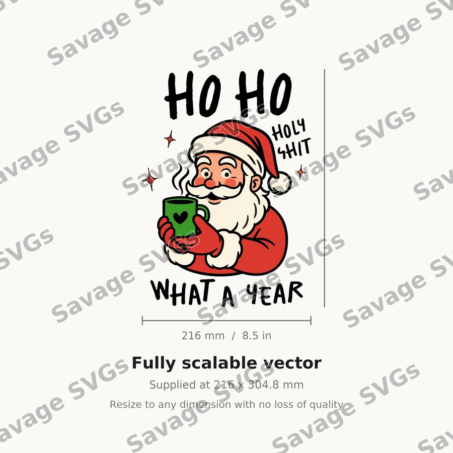 Ho Ho What A Year Santa