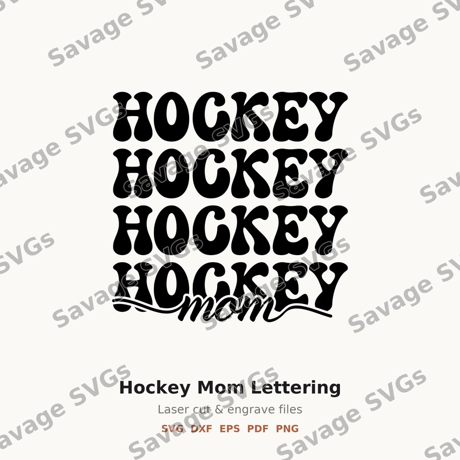 Hockey Mom Lettering
