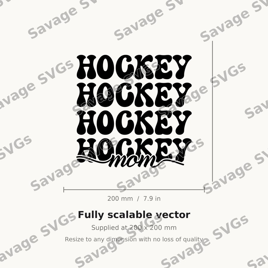 Hockey Mom Lettering