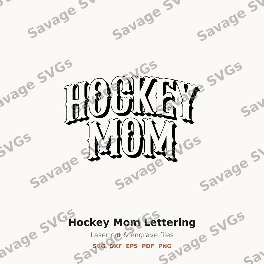 Hockey Mom Lettering