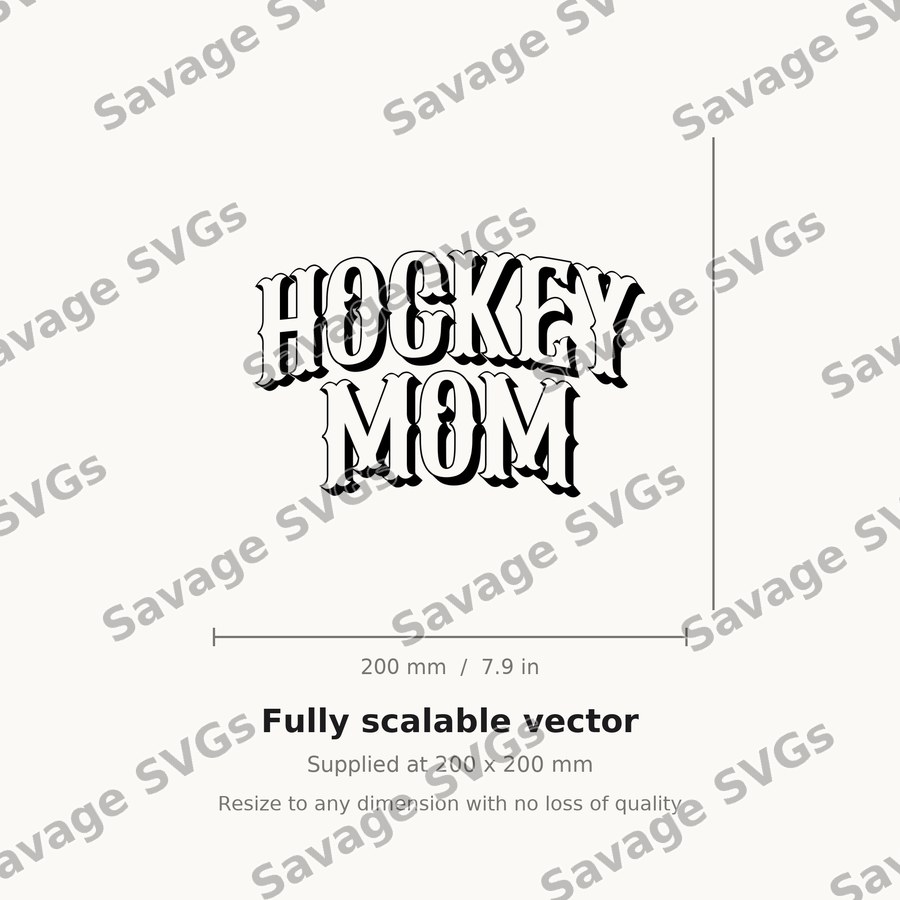 Hockey Mom Lettering