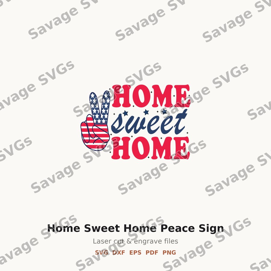 Home Sweet Home Peace Sign