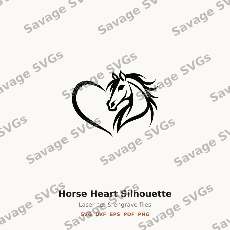 Horse Heart Silhouette