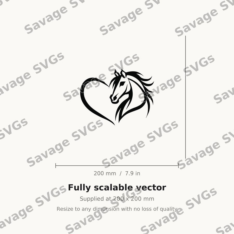 Horse Heart Silhouette