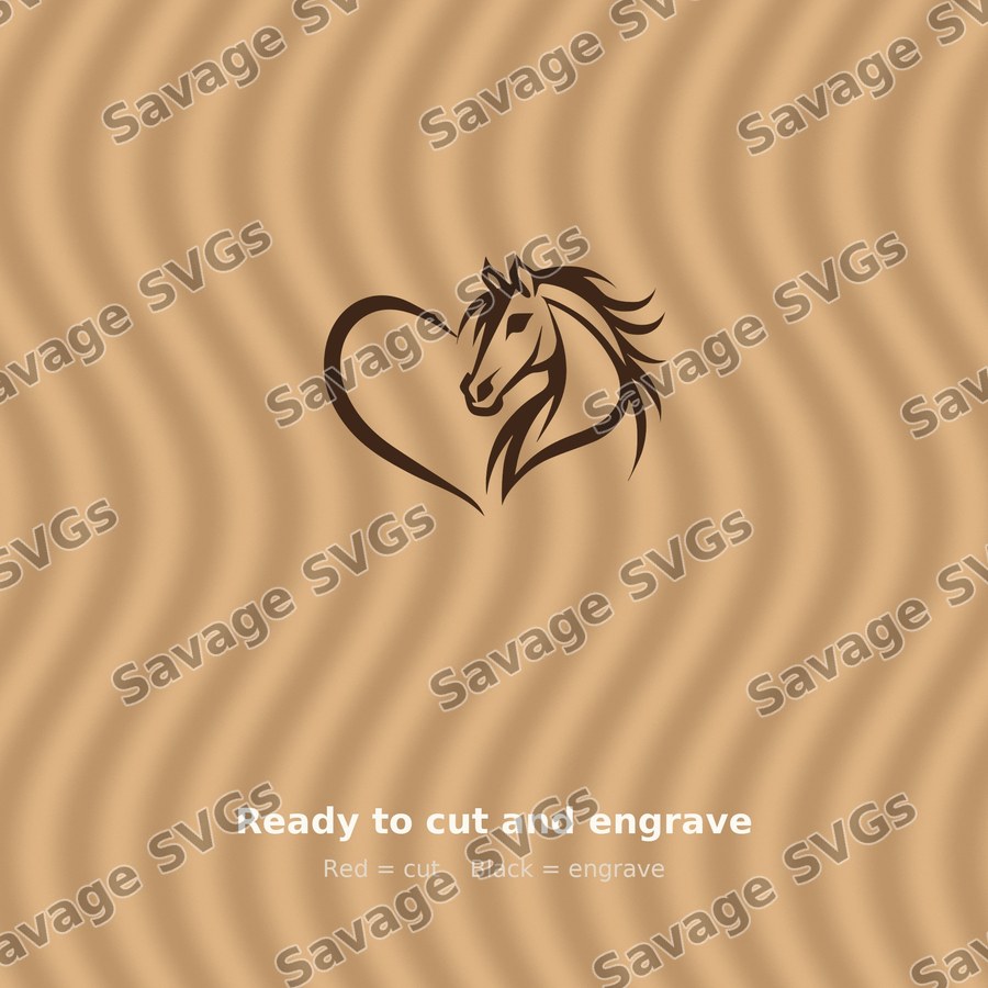 Horse Heart Silhouette