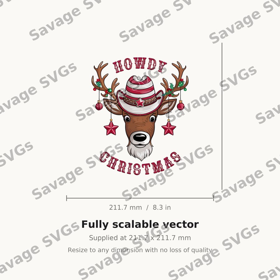 Howdy Christmas Reindeer