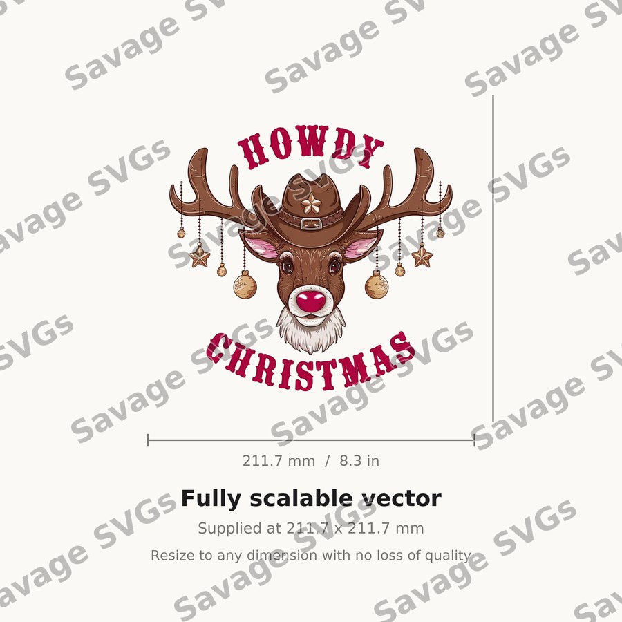 Howdy Christmas Reindeer