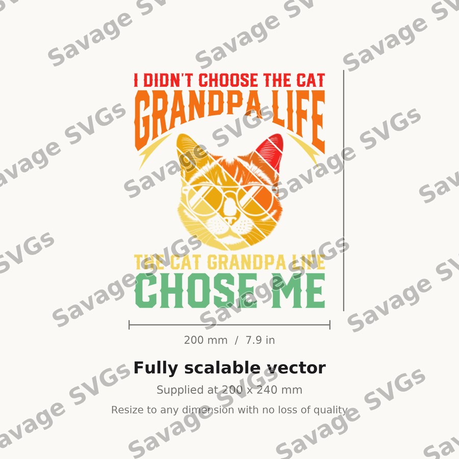 I Didn't Choose The Cat Grandpa Life