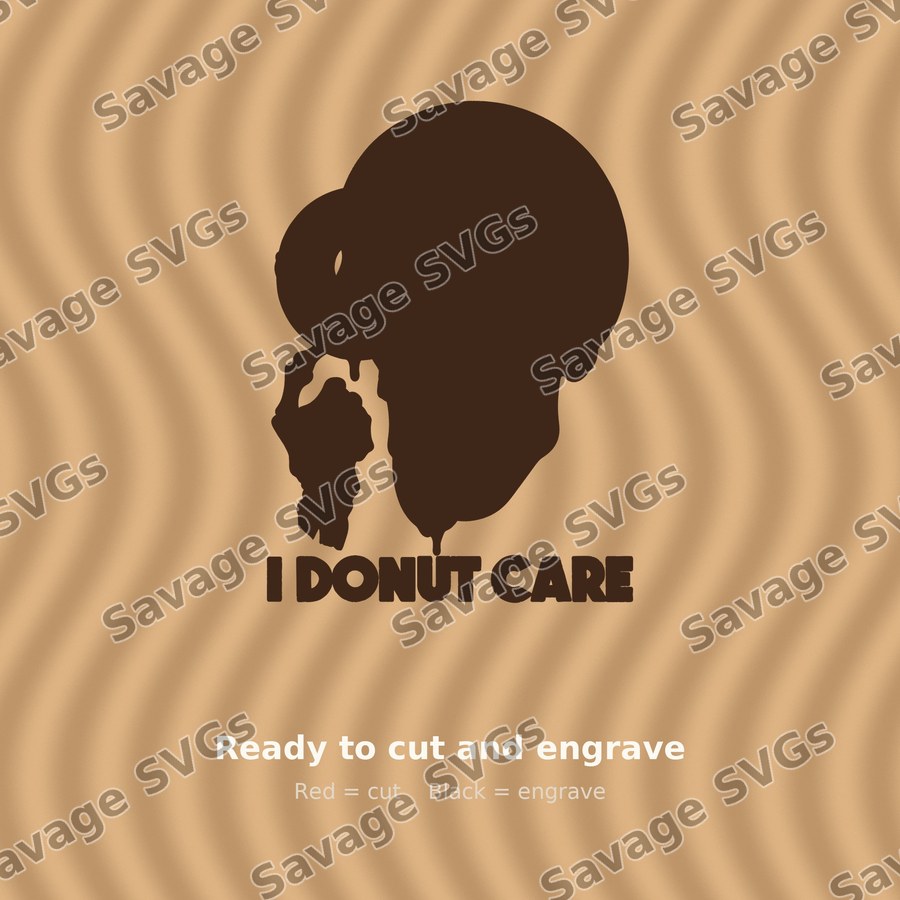 I Donut Care Skull