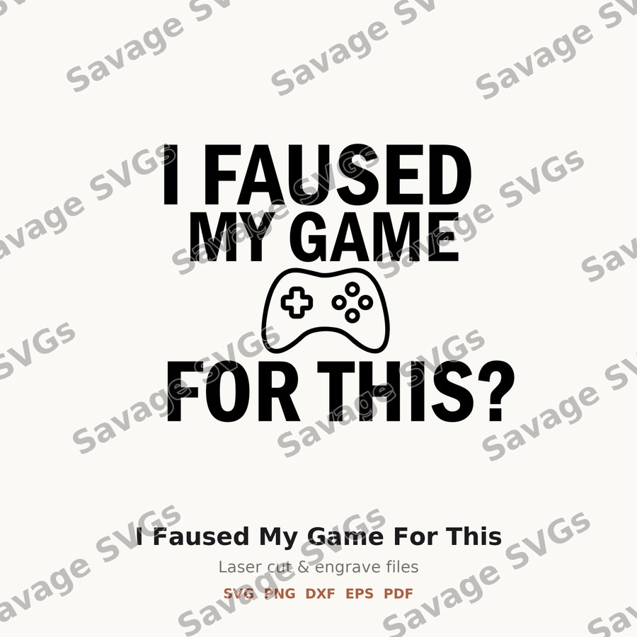 I Faused My Game For This