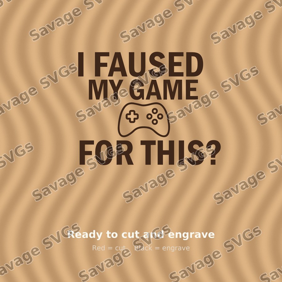 I Faused My Game For This