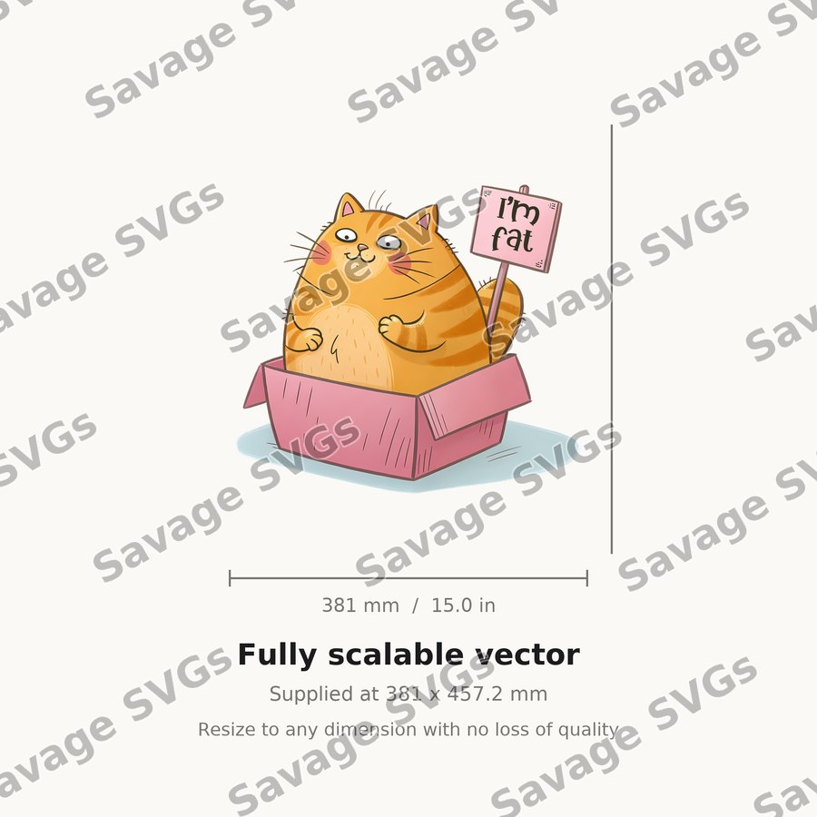 I'm Fat Cat In Box