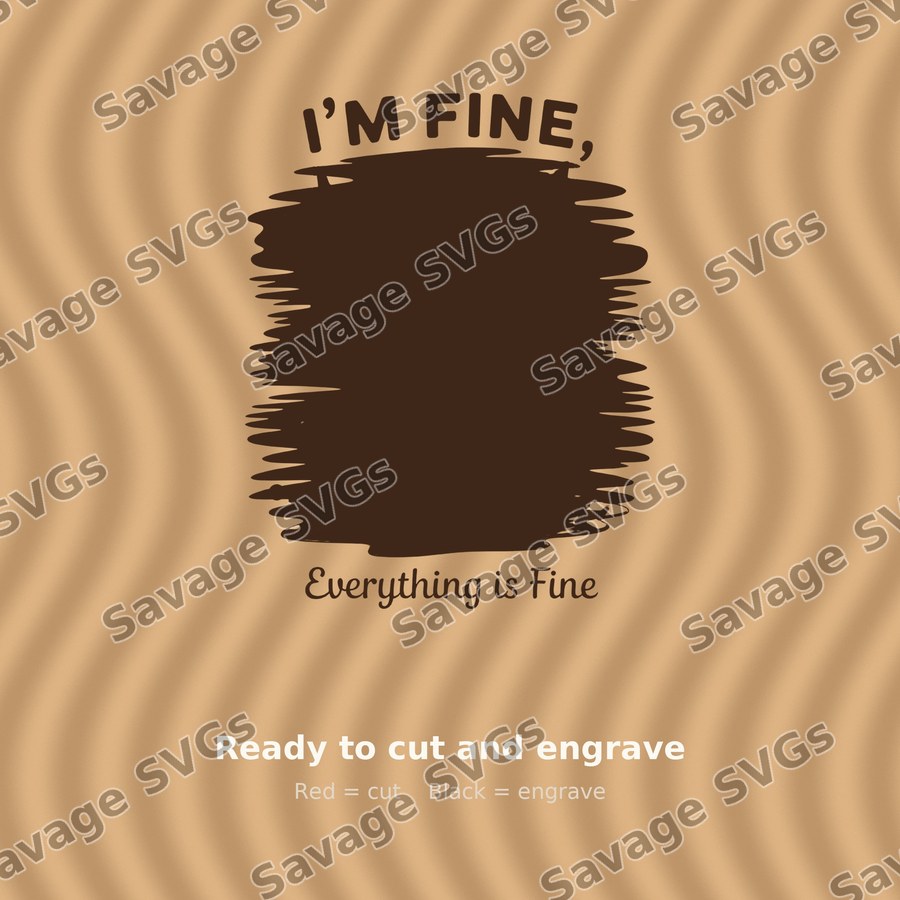 I'm Fine Highland Cow Christmas