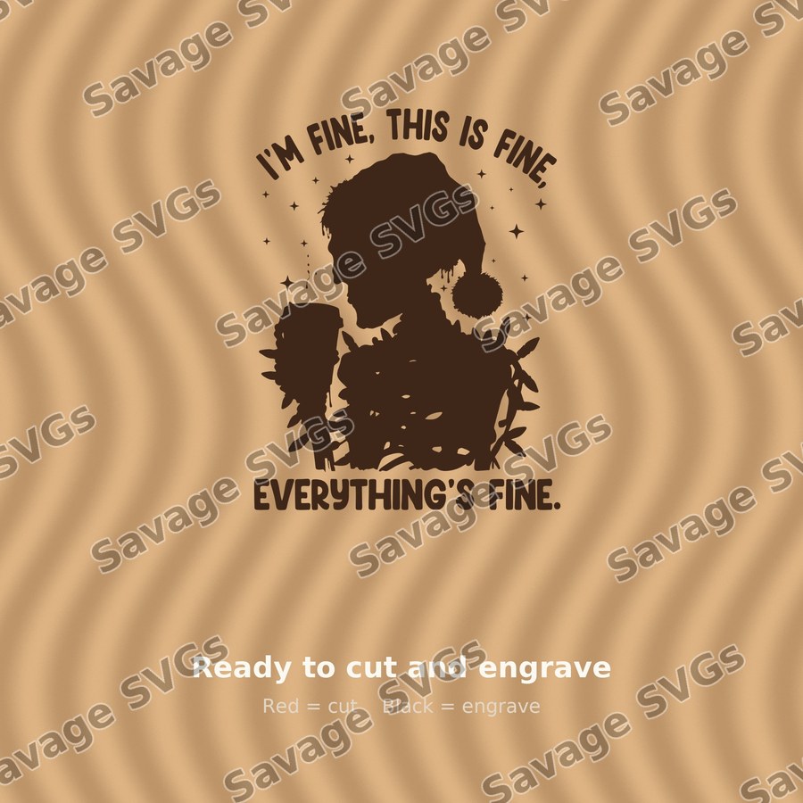 I'm Fine This Is Fine Skeleton