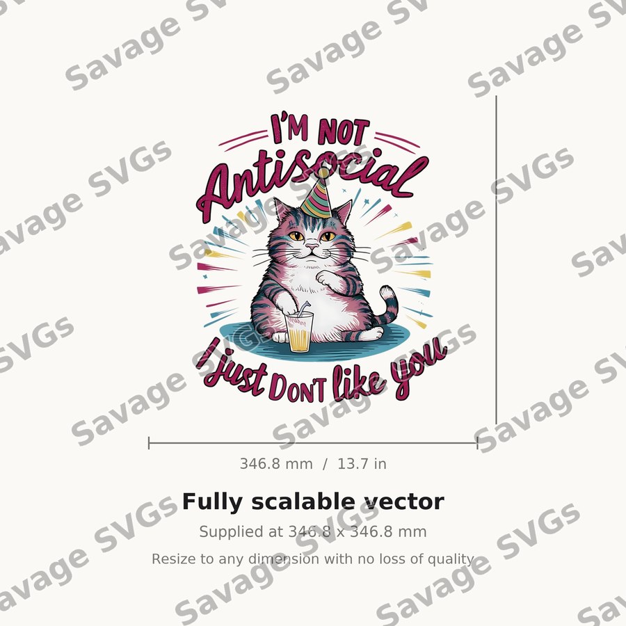 I'm Not Antisocial Cat