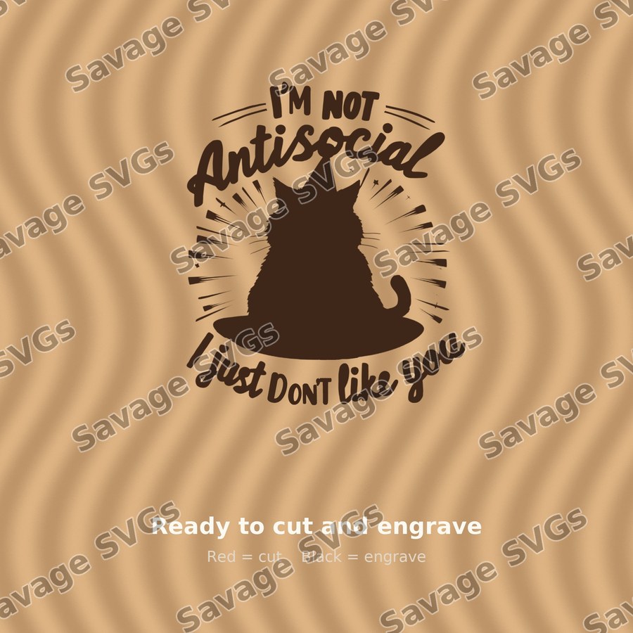 I'm Not Antisocial Cat