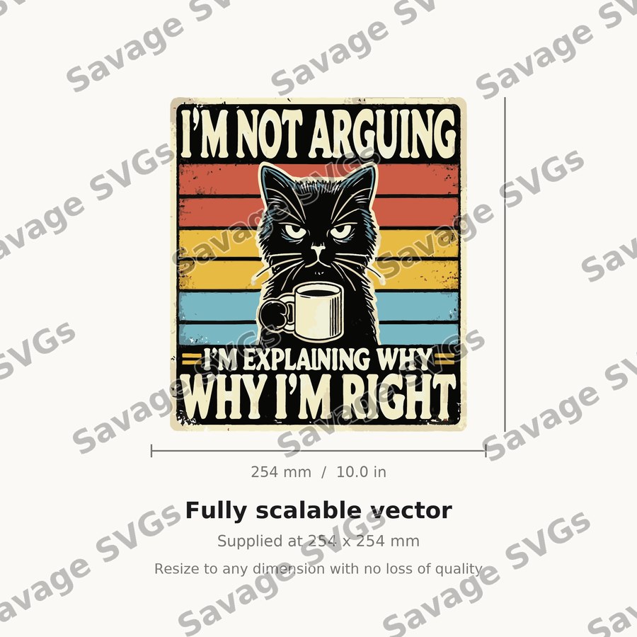 I'm Not Arguing Cat