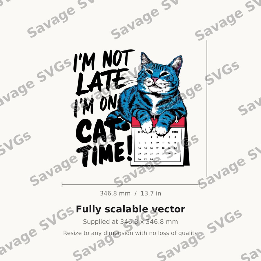 I'm Not Late I'm On Cat Time