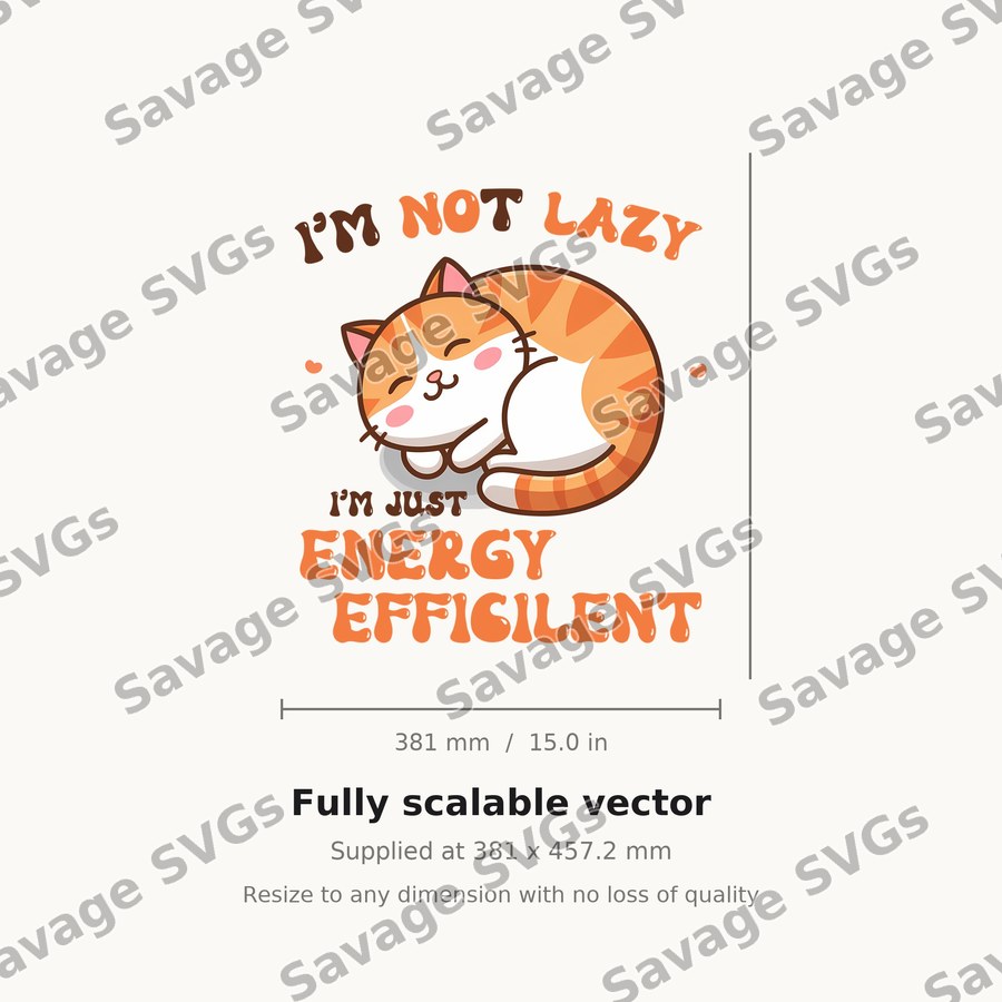 I'm Not Lazy Cat