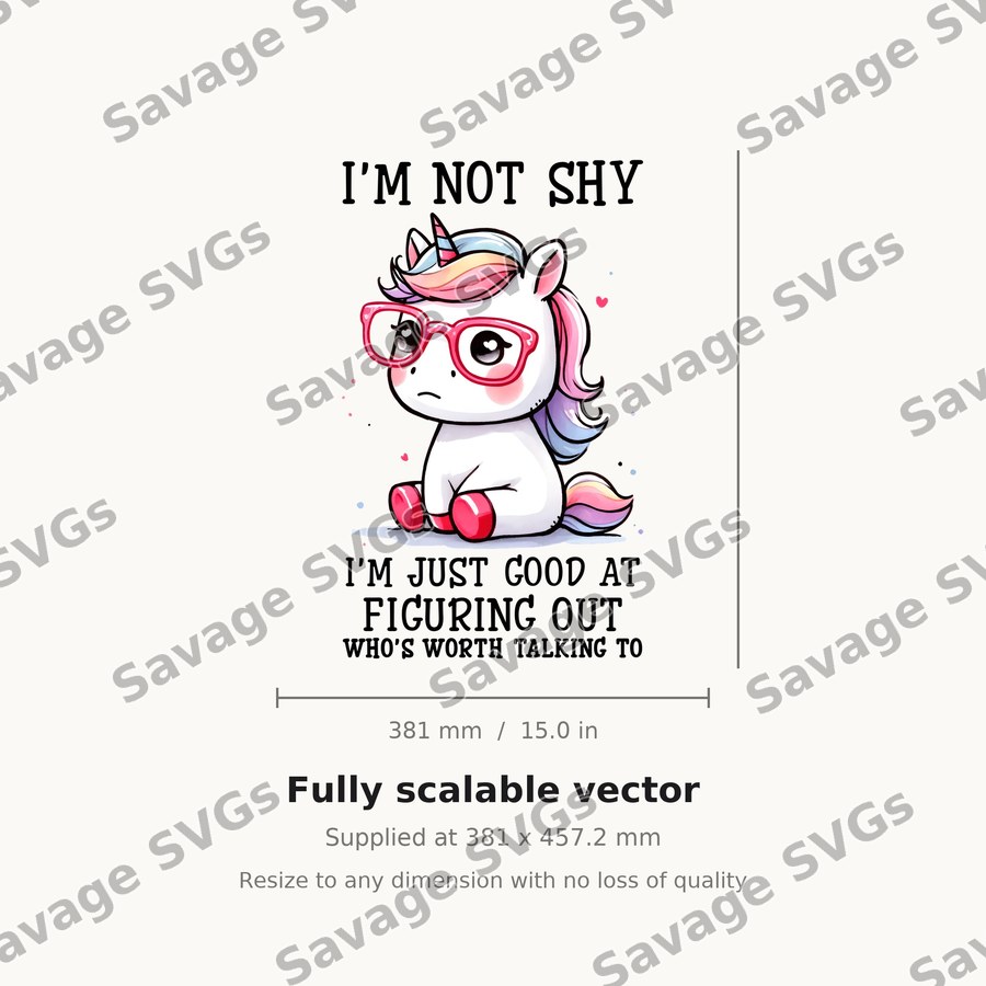 I'm Not Shy Unicorn