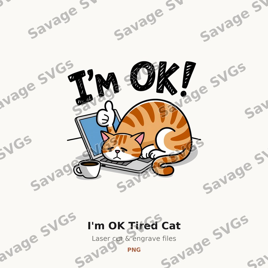 I'm OK Tired Cat