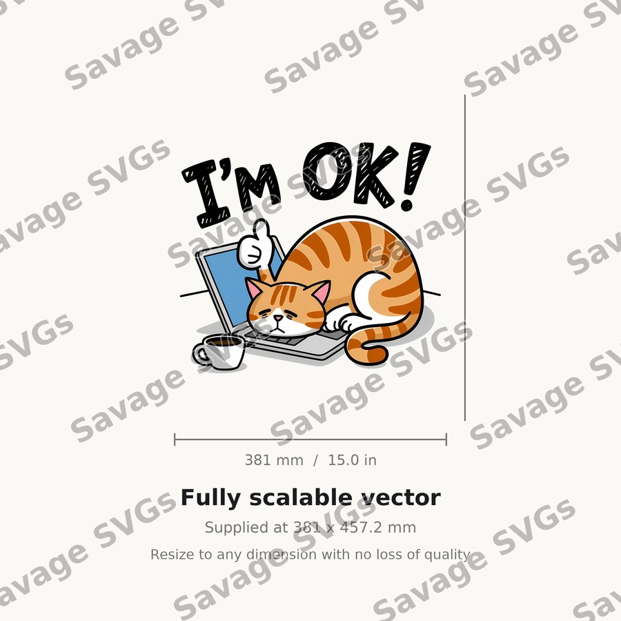 I'm OK Tired Cat
