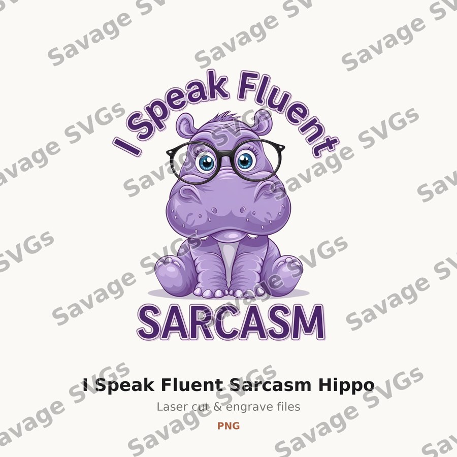 I Speak Fluent Sarcasm Hippo