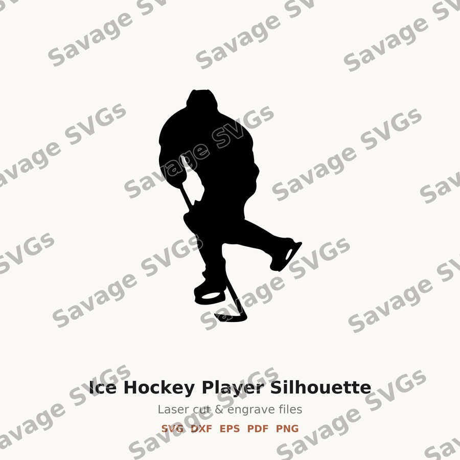 Ice Hockey Player Silhouette