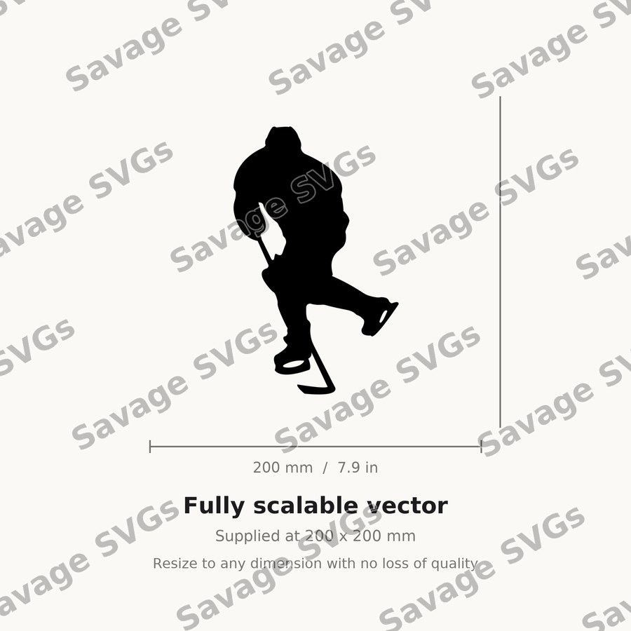 Ice Hockey Player Silhouette