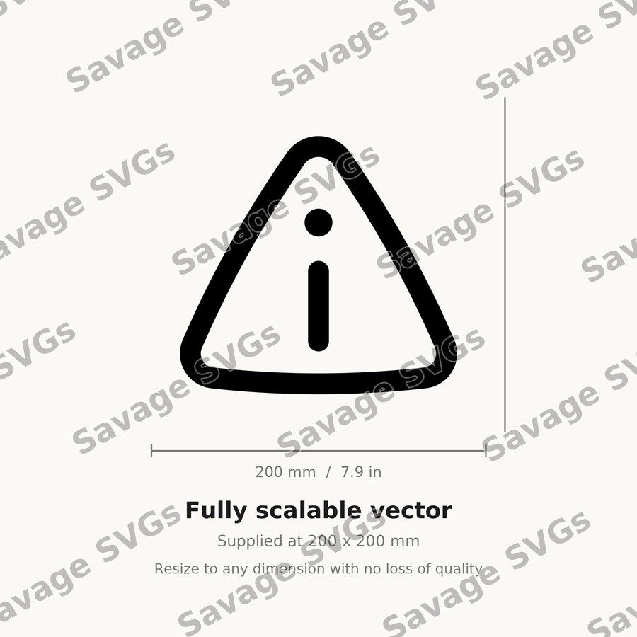 Info Triangle Outline