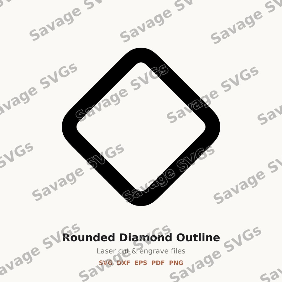 Rounded Diamond Outline