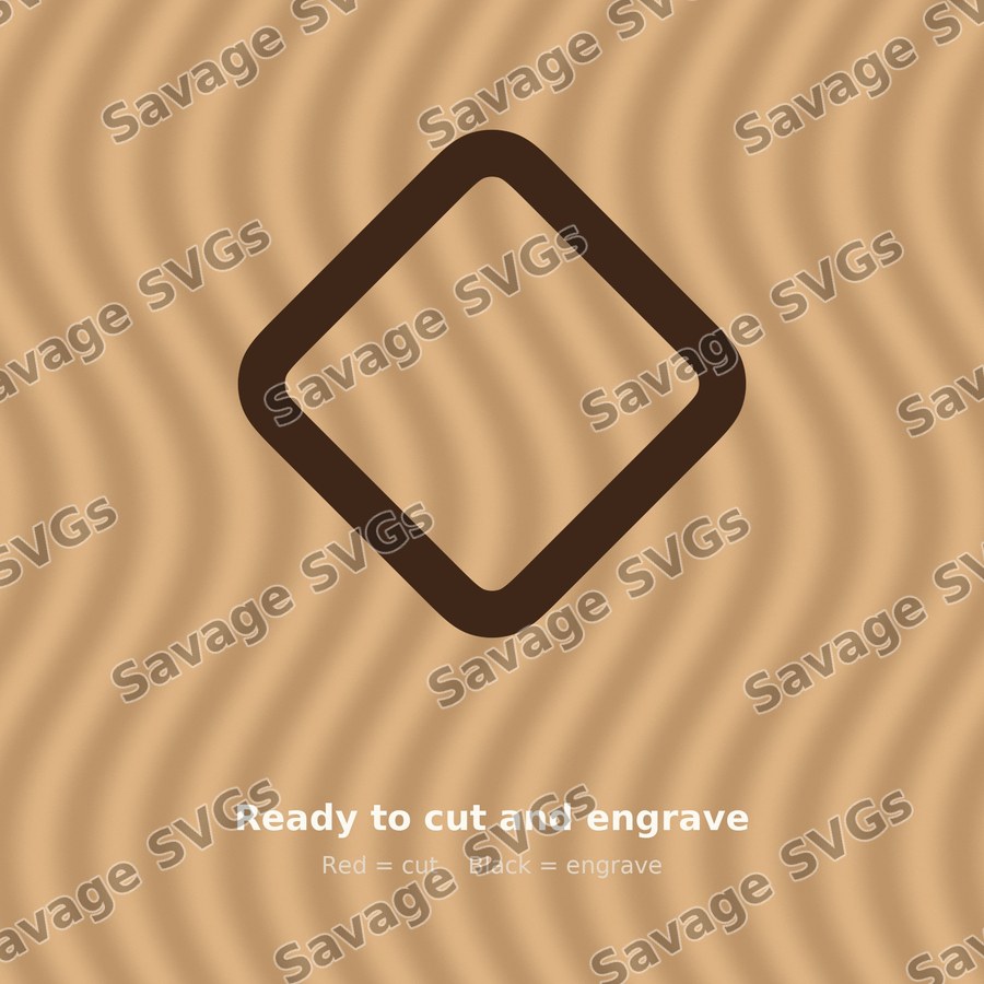 Rounded Diamond Outline