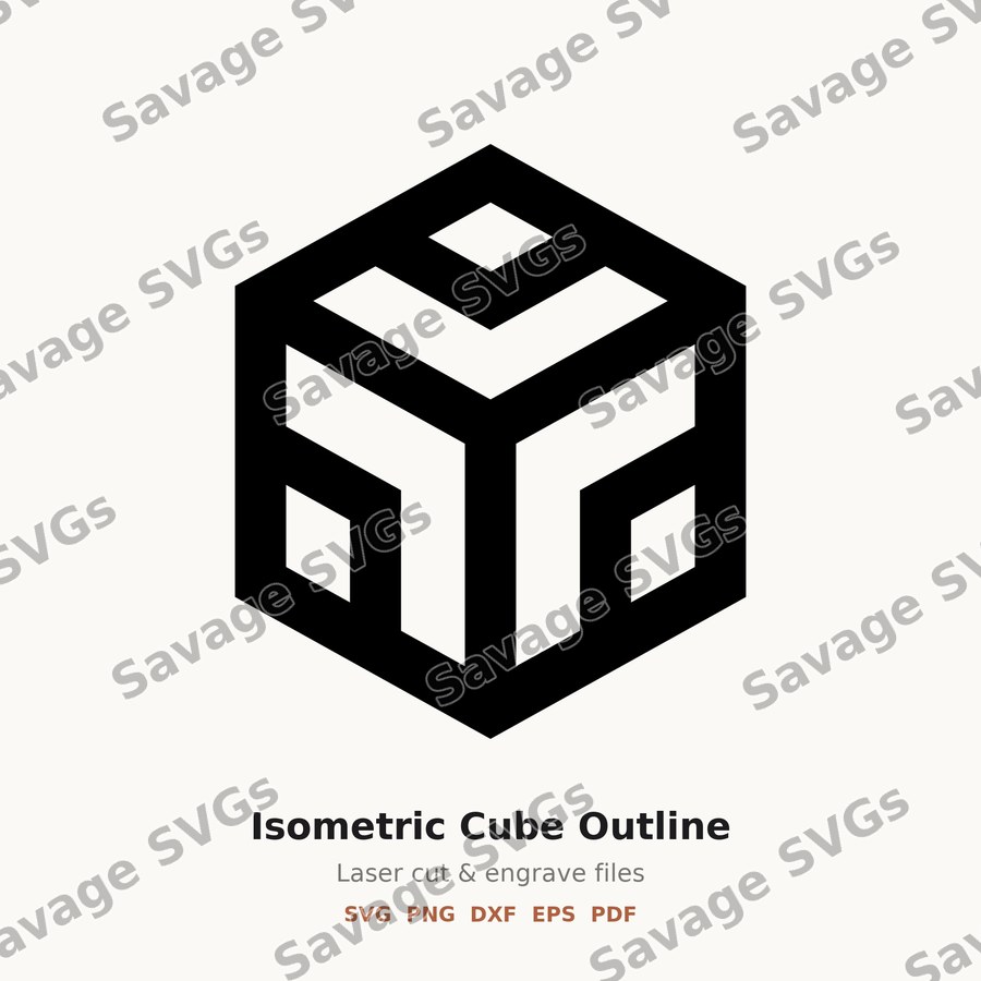 Isometric Cube Outline