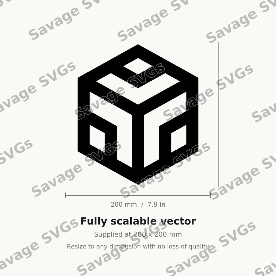 Isometric Cube Outline