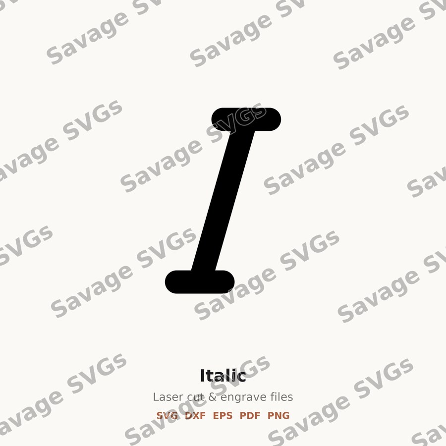 Italic Letter I