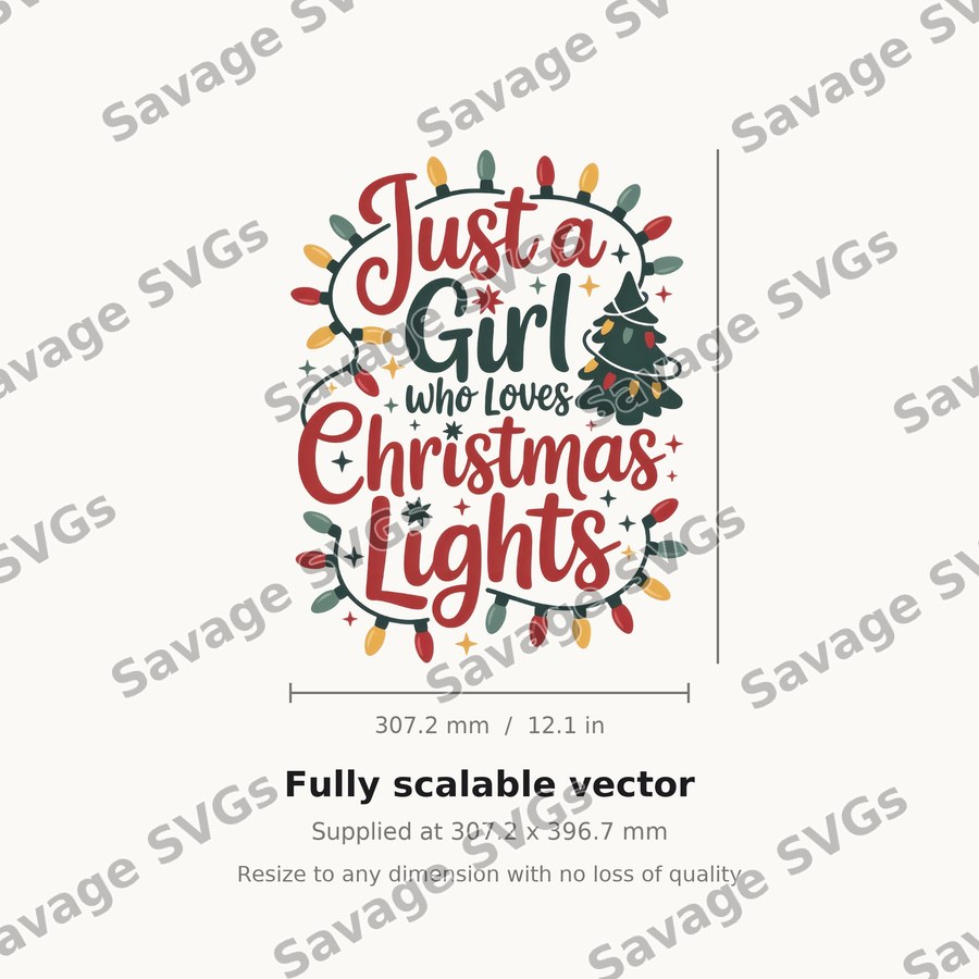 Just A Girl Who Loves Christmas Lights