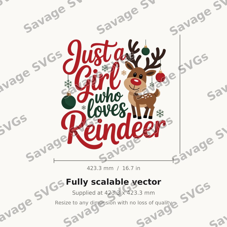 Just A Girl Who Loves Reindeer