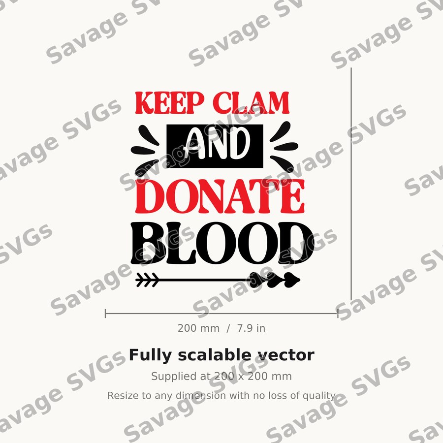 Keep Clam And Donate Blood