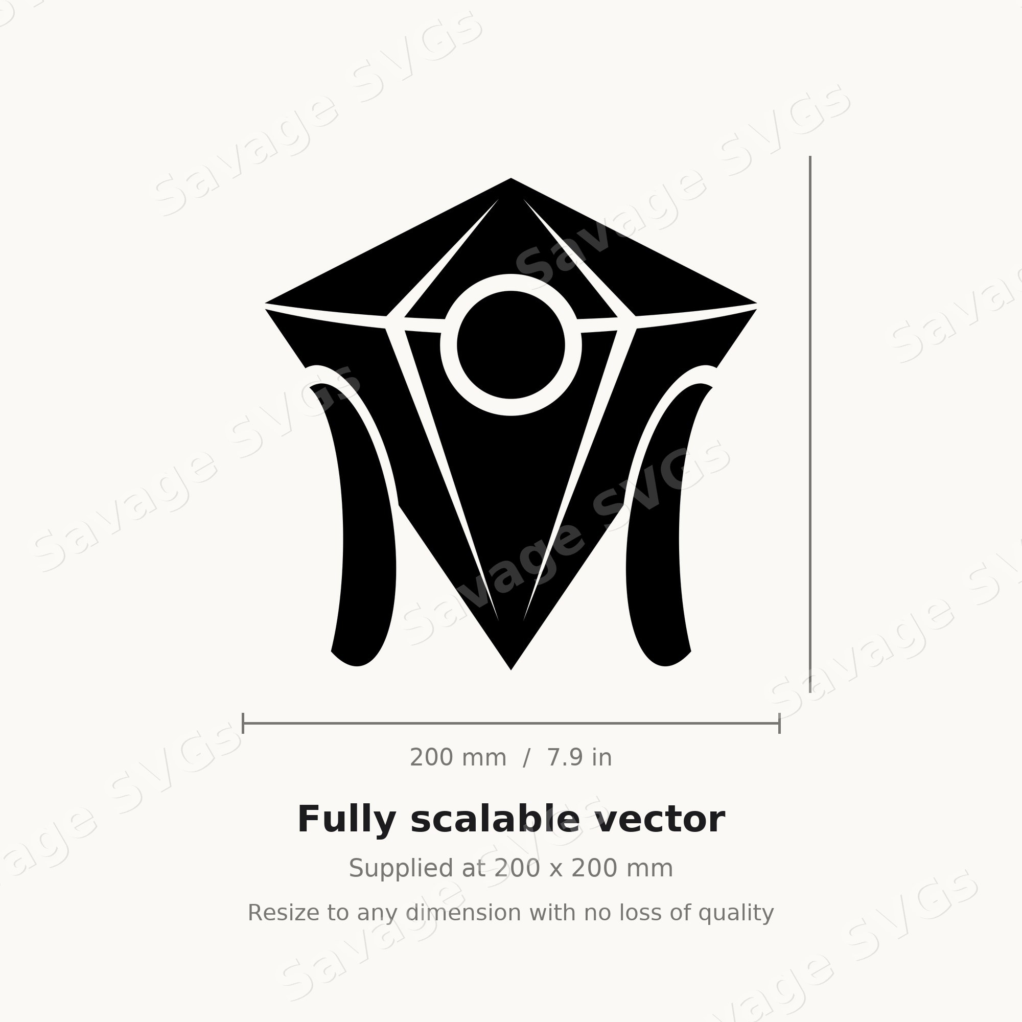 Kite Emblem Silhouette