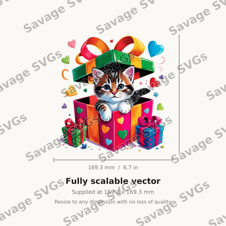 Kitten In Gift Box