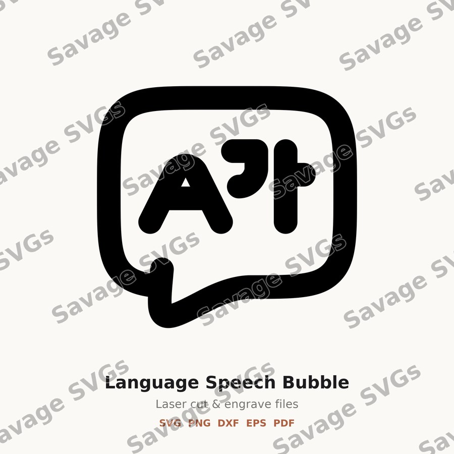 Language Speech Bubble