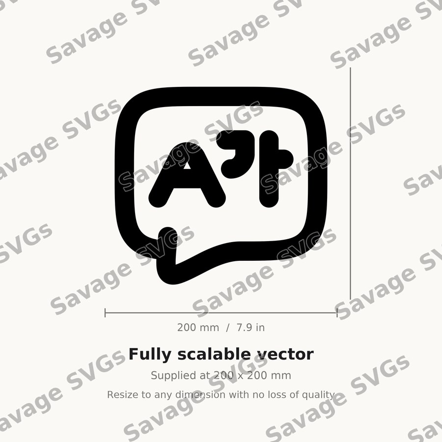 Language Speech Bubble