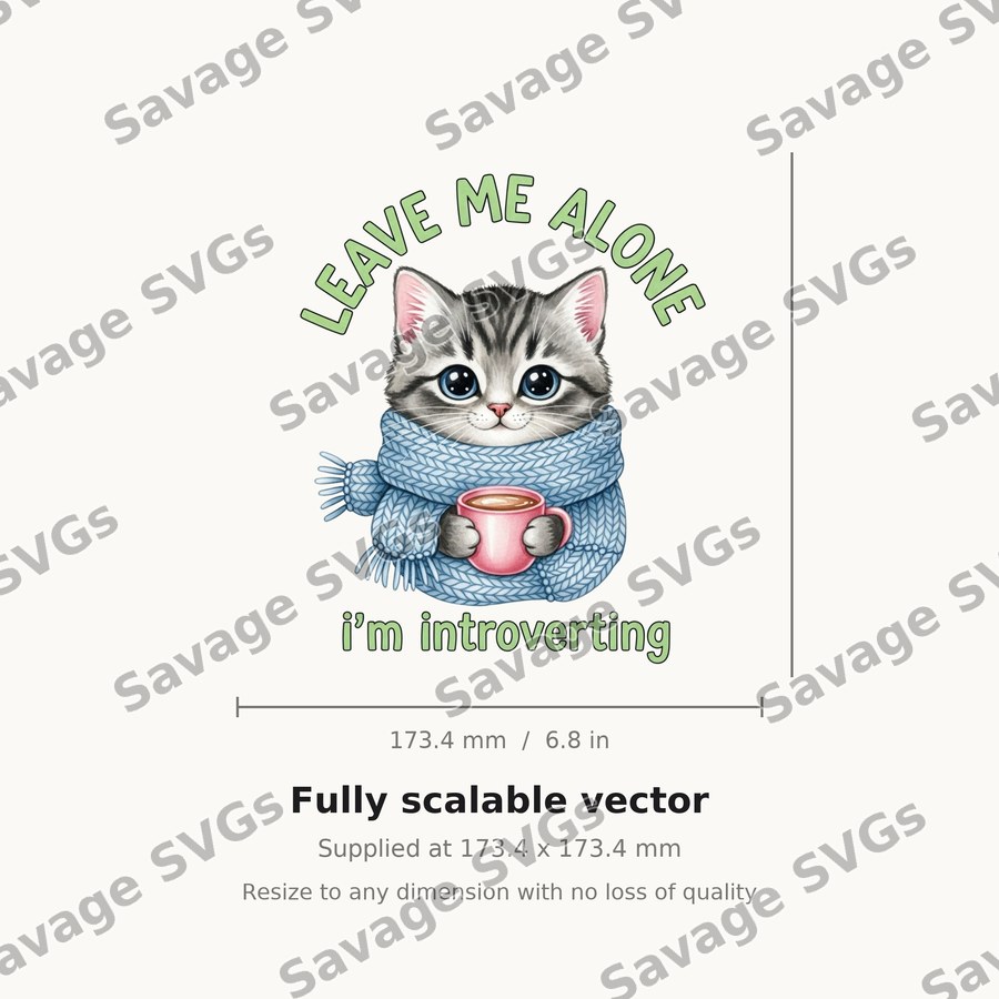 Leave Me Alone Introvert Cat