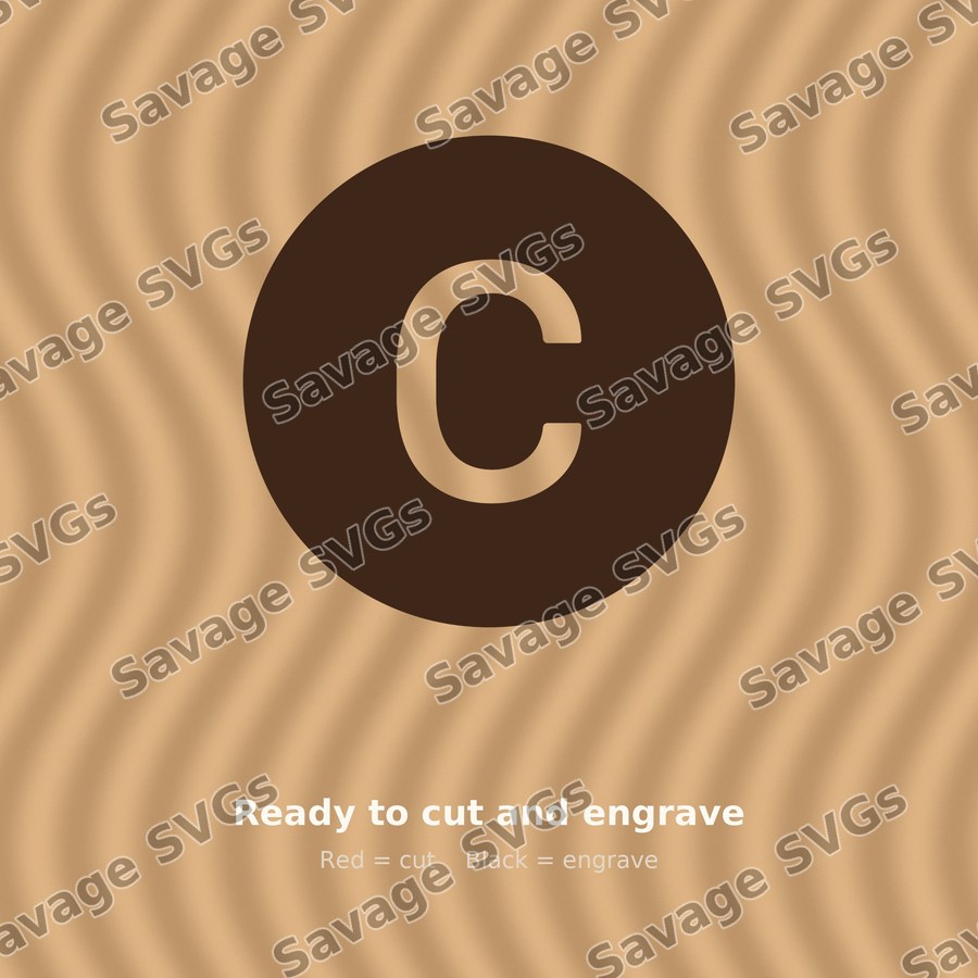 Letter C Circle Badge