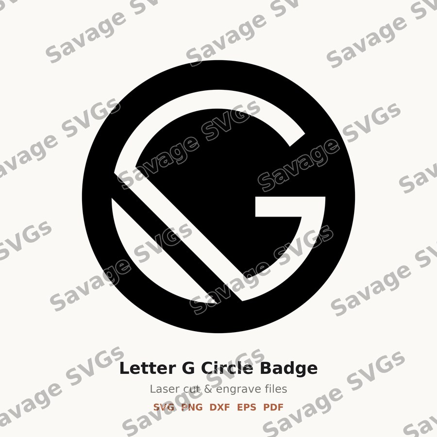 Letter G Circle Badge