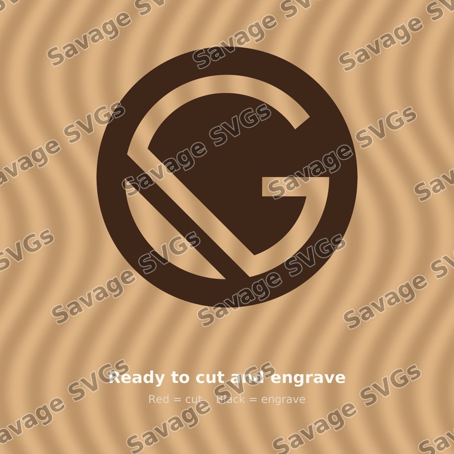 Letter G Circle Badge